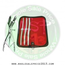  Hegar uterine dilator 3 pieces set, 7-8, 9-10, 11-12, mathieu speculum
